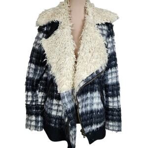 Free People Boho Shaggy Sherpa Coat Jacket